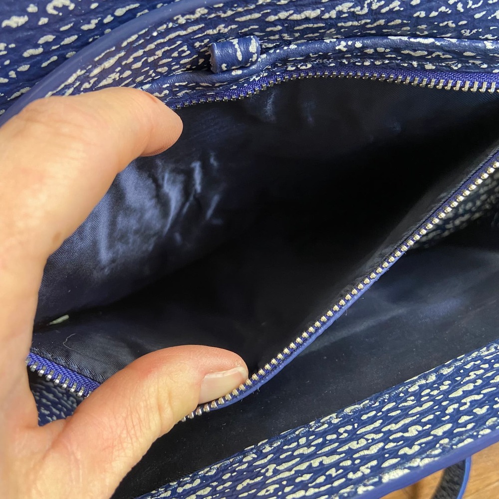 3-1 PHILLIP LIM Blue Pashli satchel Speckle bag - Picture 6 of 9